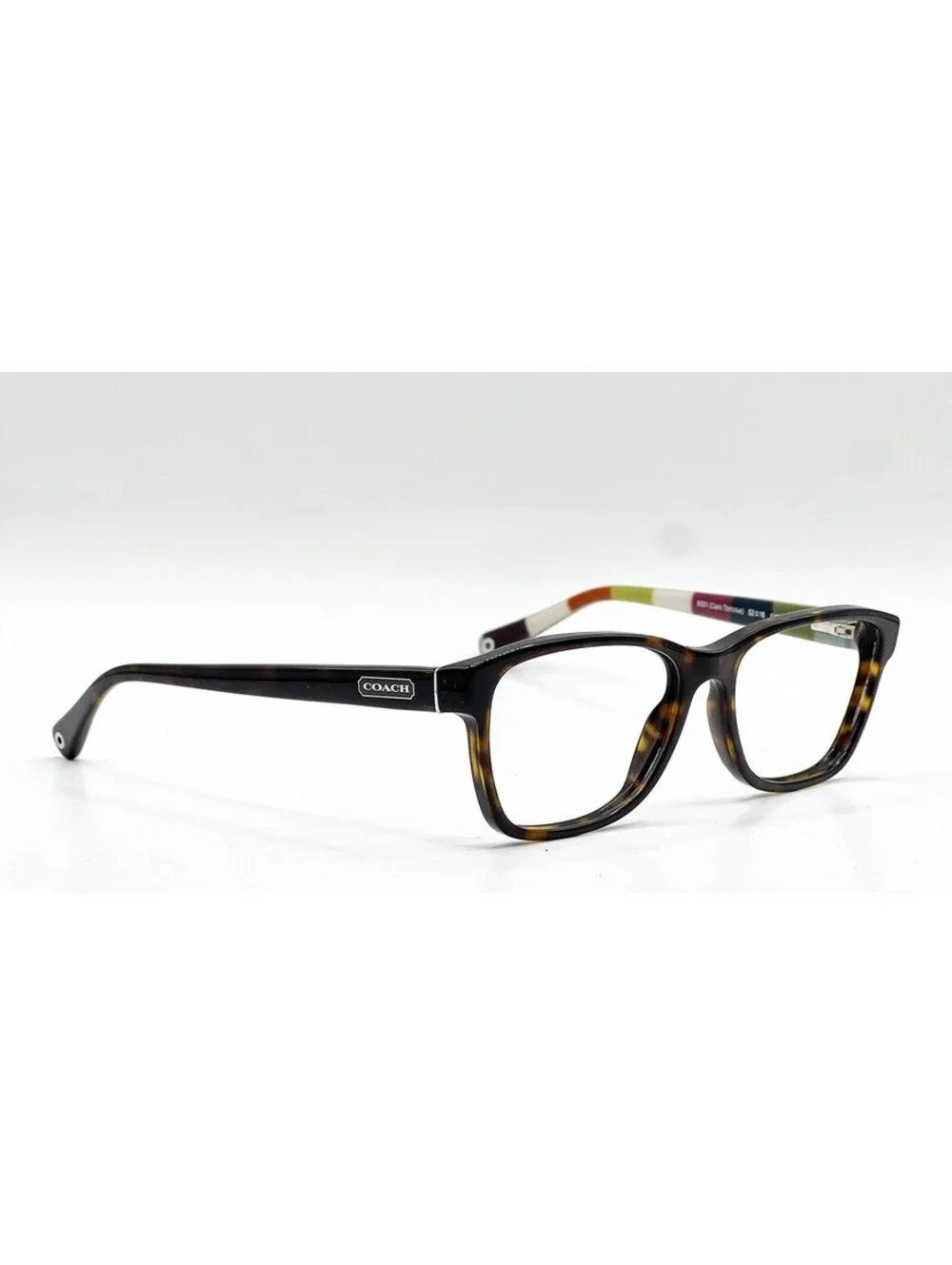 Coach HC 6013 5001 Dark Tortoise Rectangle Authentic Eyeglass Frames 52-16